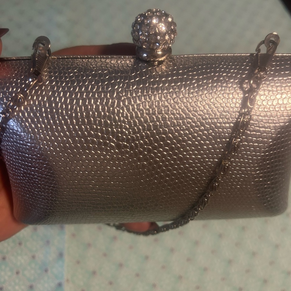 Elegant Silver Clutch Bag